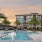 pool at sunset