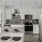 kitchen with white cabinets